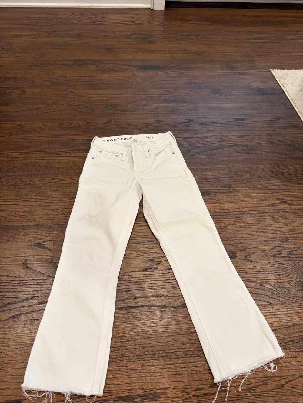 J Crew White Crop Bootcut Women's Jeans 25 Petite